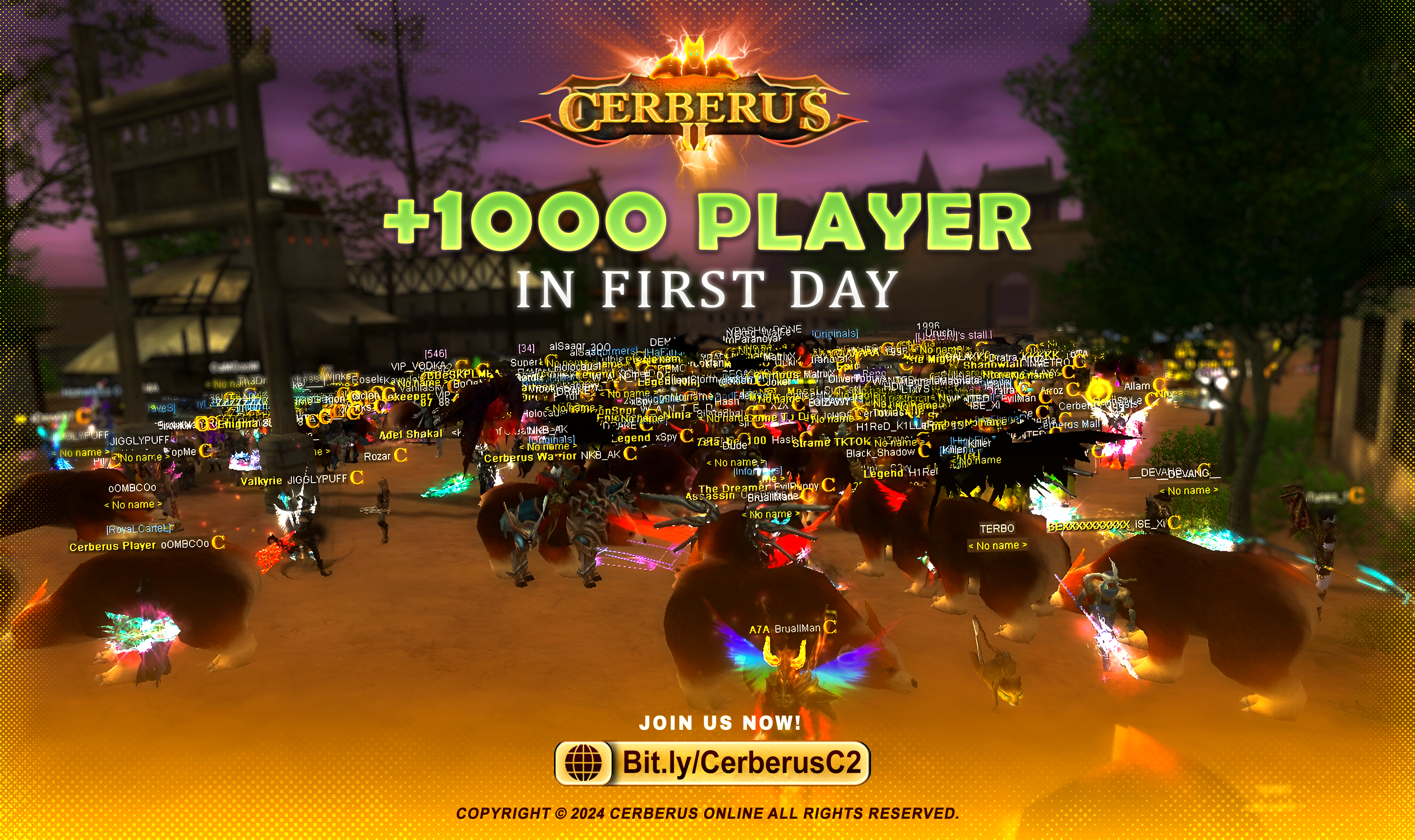 Cerberus Break the records +1000 real players in beta!